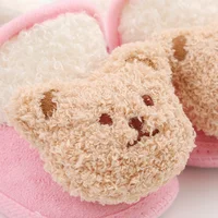 Winter Warm Newborn Baby Boy Girl Boots Cute Bear Soft Toddler Shoes First Walkers Anti-slip Booties Infant Fur Snow Boots 0-18M 6