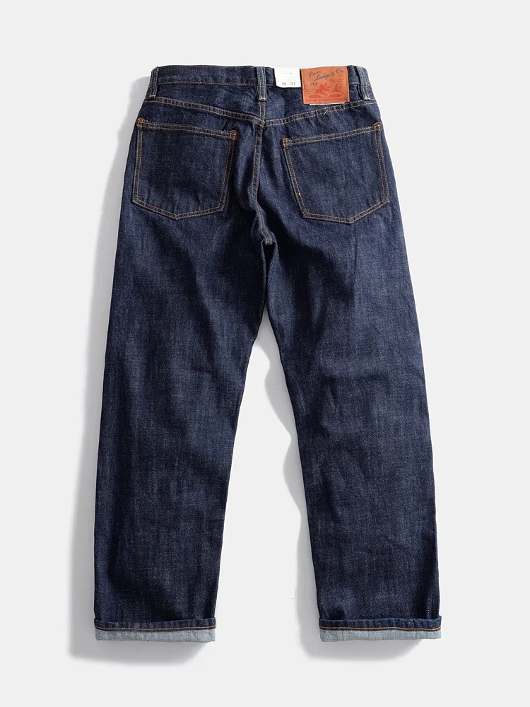 16oz Heavyweight Red Selvedge Denim Jeans for Men High Quality Loose Straight Pants One Wash Autumn Casual 100% Cotton Y2K 502 3