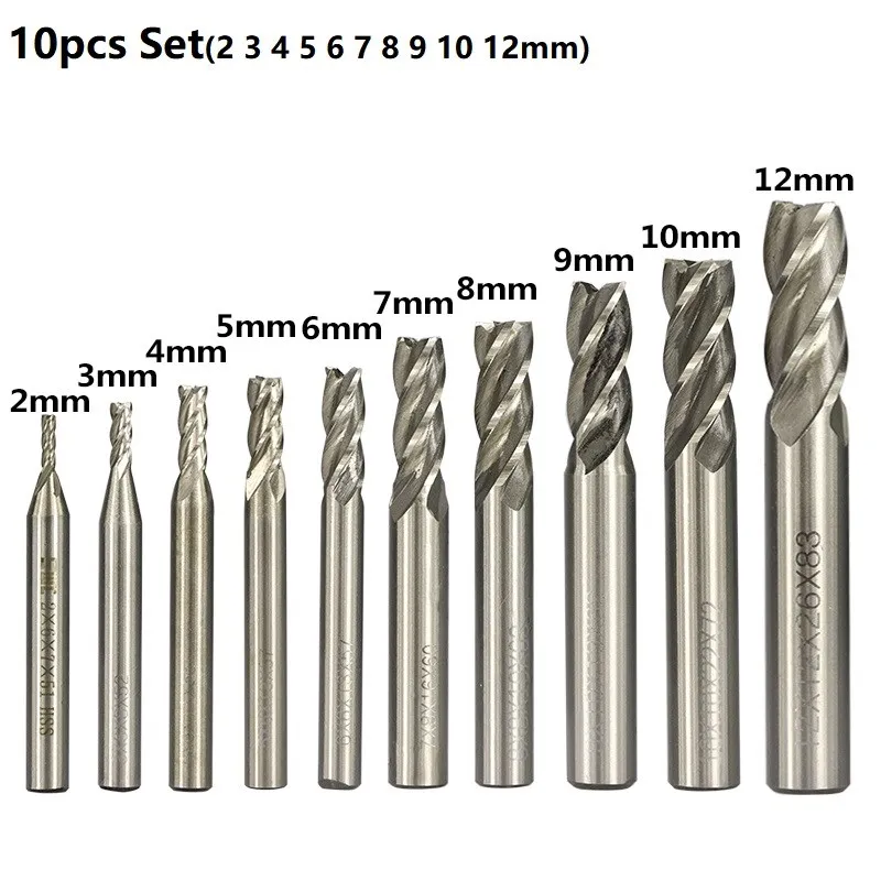XCAN HSS Fräser 4 Flöte 1,5-12mm CNC Router Bit Spirale Ende Mühle HSS Metall Cutter CNC maschine Aluminium Fräsen Werkzeuge – Detail 8