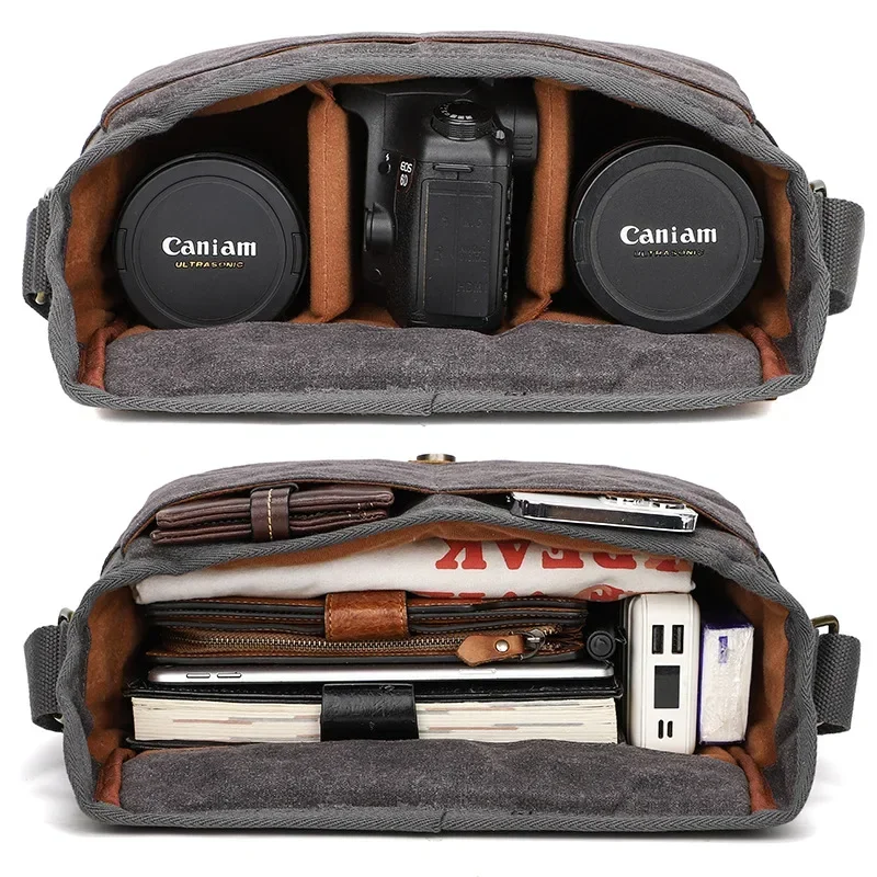 Waterproof Canvas Camera Bag for Outdoor Photography