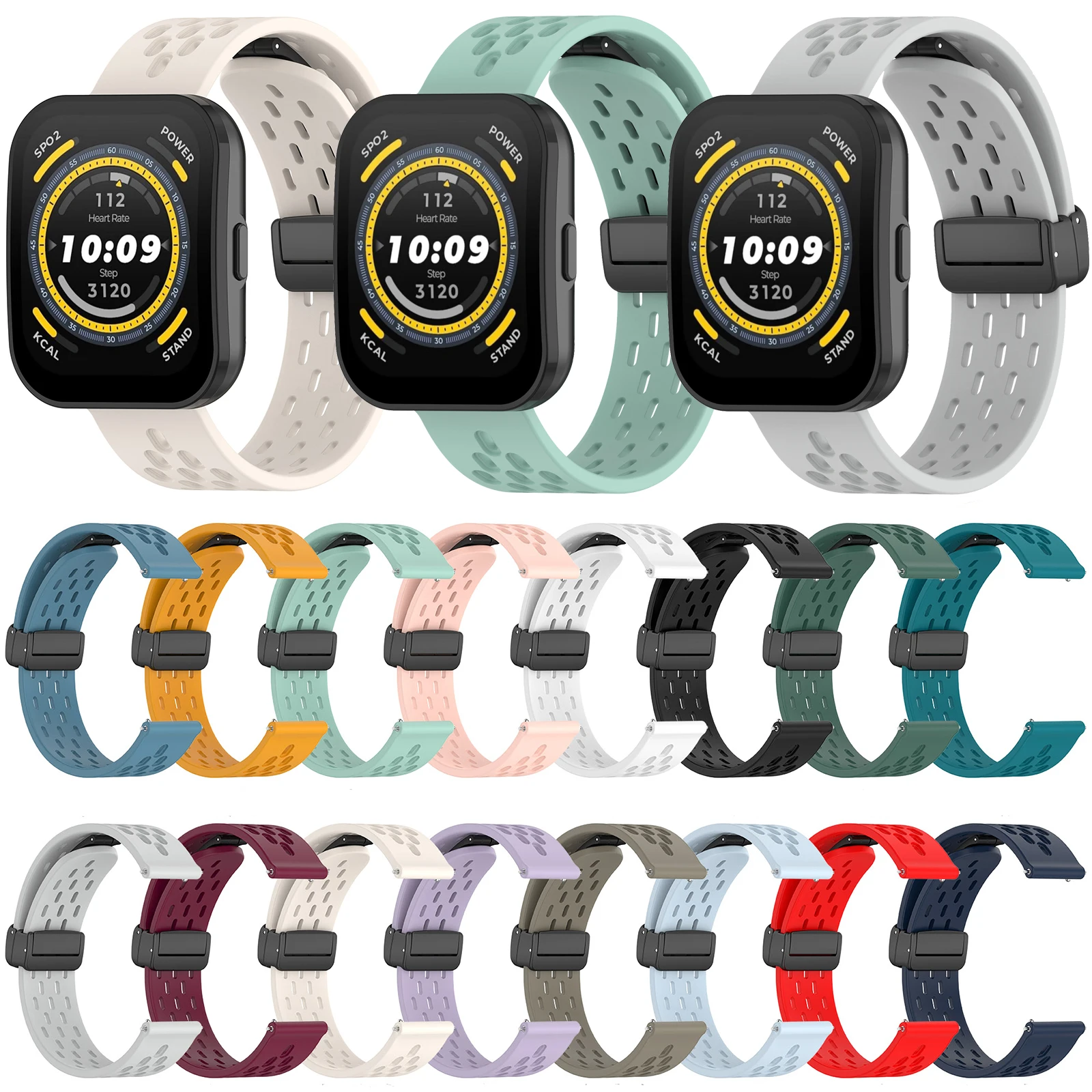 Cinturino In Silicone Per Amazfit Bip 5 Smart Watch Bands Bracciale Per Amazfit Bip 3 Pro Gts 2 3 4 4Mini Gtr 4 3 2 2E 47 42Mm Wristband