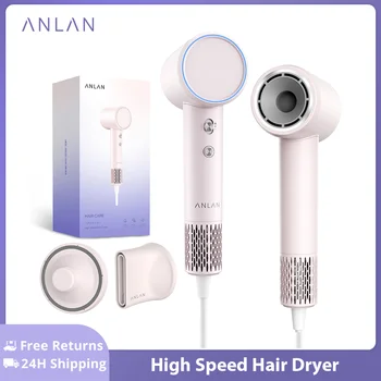 ANLAN 고속 헤어 드라이어 빠른 건조 저소음 음이온 120000 RPM 모터 전문 헤어 케어 마그네틱 노즐 건조기