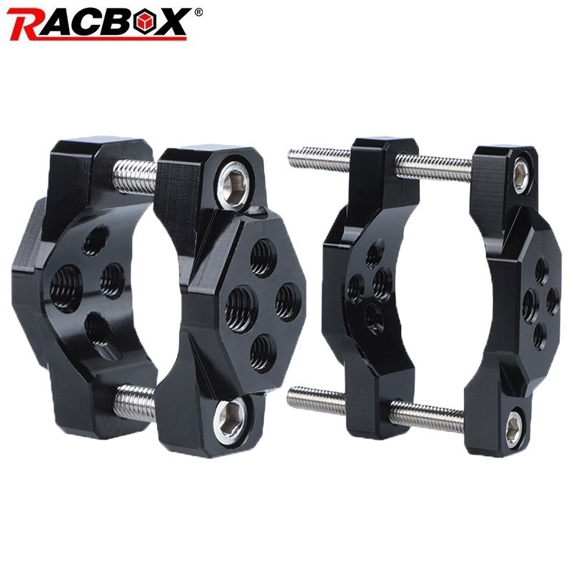 Motorcycle Stent Bracket 17-54mm Multifunction Holder Handle Fixed Bumper Headlight Light Clamp Moto Auxiliary Spotlight Clip