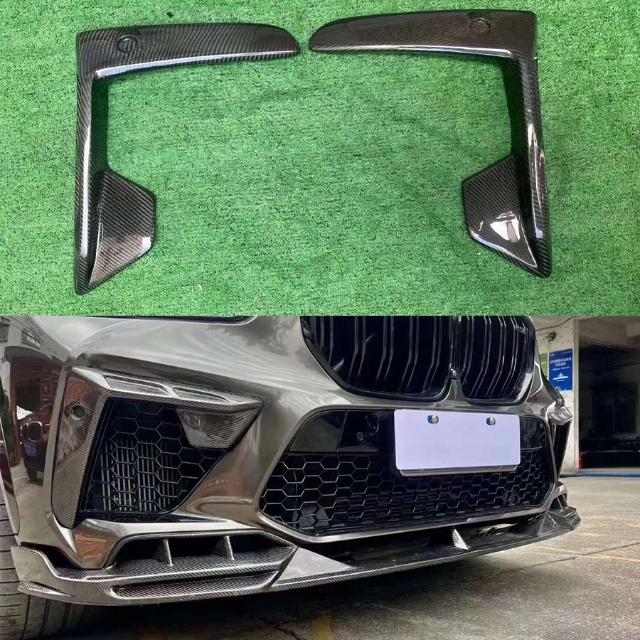 

For BMW X5M F95 2019+ carbon fiber fog lamp wind knife fog lamp frame lamp shade tuyere Modified and upgraded body kit