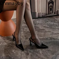 Sandales pointues à talons hauts pour femmes, chaussures de strip-teaseuse élégantes pour dames, mode de créateur de luxe, été 5