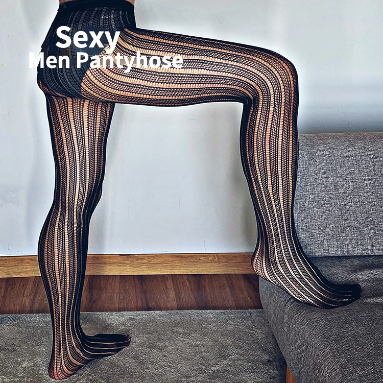 Sexy Men's Pantyhose Male Underwear High Elastic Fishnet Panty hose Mans SHENGRENMEI Lingerie Gentlemen Sex Transparent Tights men stockings mens pantyhose
