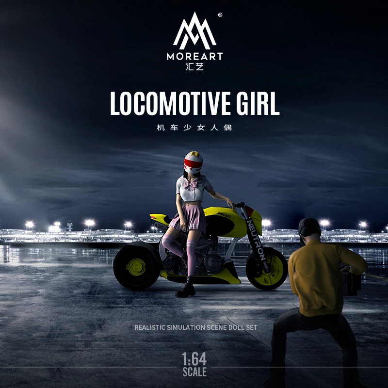 

Model Car 1/64 Motorcycle Girl Doll Set Action Figure Cabinet Case Toy Gift For Boys And Girls Teenagers