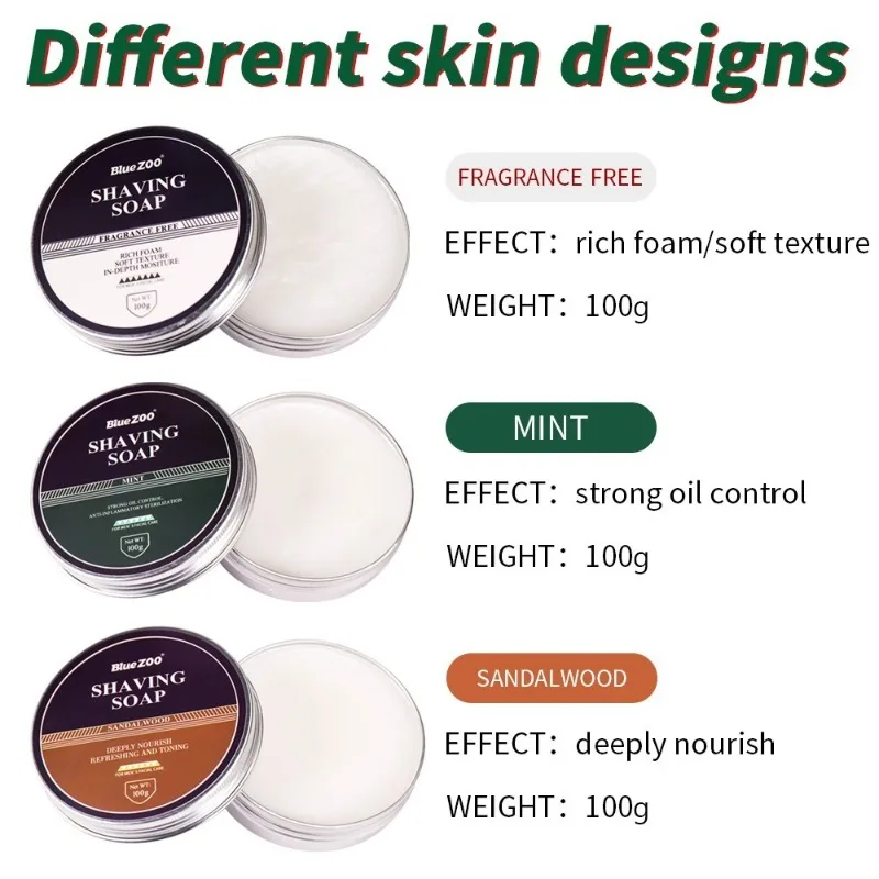 Men's Shaving Cream 100g shaving soap bar shaving cream
