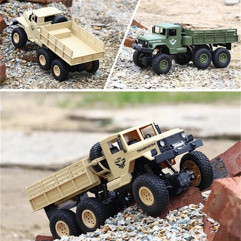 JJRC Q68 Q69 RC Heavy Truck 1/18 2.4G 4CH Off-Road Car With Lights 6WD Brushed Motor Climbing Vehicle RTR Model Kids Toys Boys 4