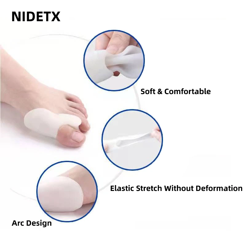 

48pieces=24pairs Hallux Valgus Hammer Toe Bunion Corrector Separators Silicone Gel Thumb Orthopedic Foot Care Orthosis Tools