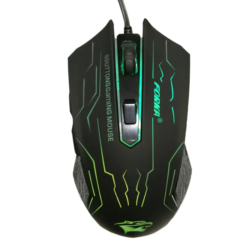 FORKA Silent Click USB Wired Gaming Mouse 6 Buttons 3200DPI Mute Optical Computer Mouse Gamer Mice for PC Laptop Notebook Game gaming mouse