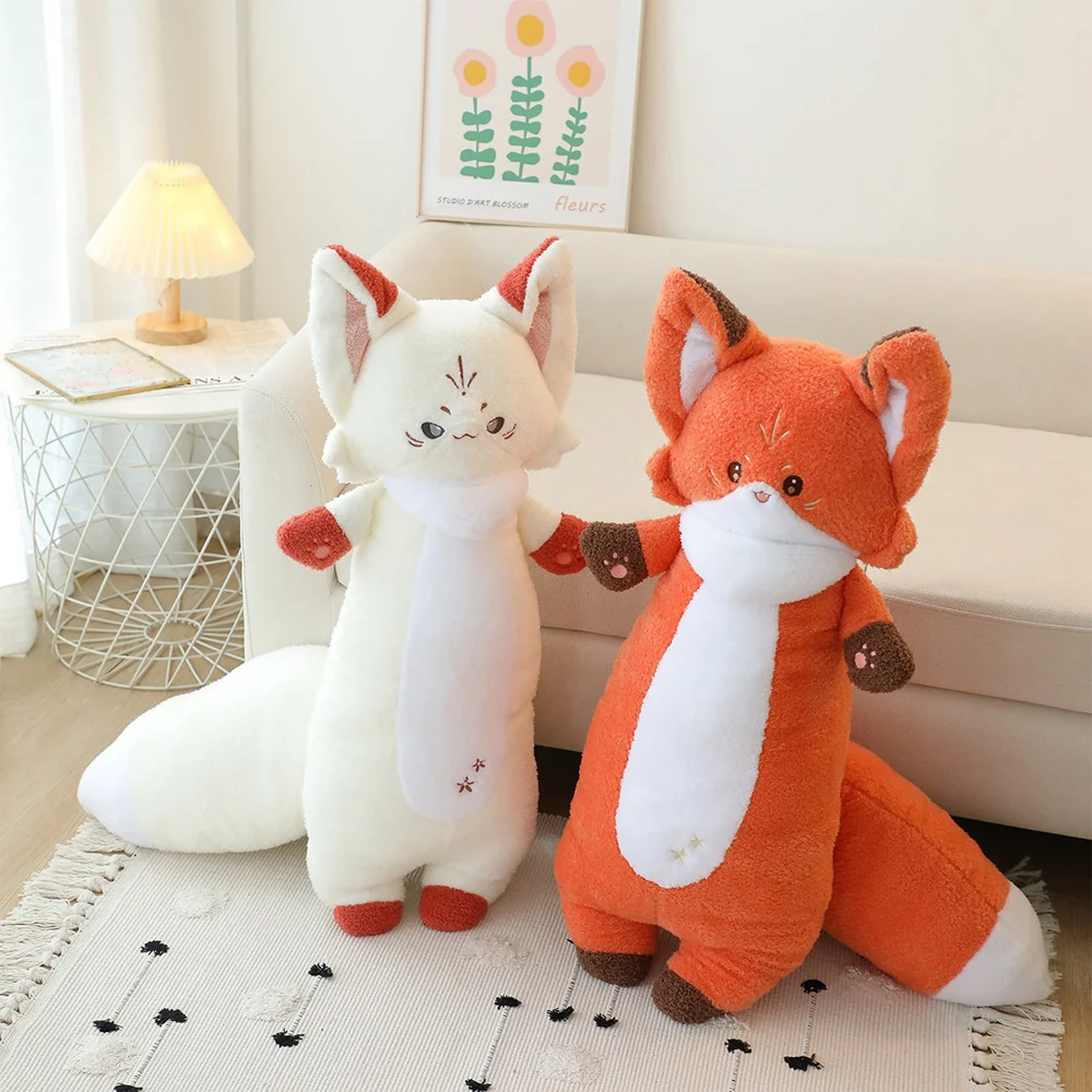 

Cute Creative Long Soft Cat Fox Plush Toys Stuffed Office Break Pause Nap Sleeping Pillow Cushion Birthday Gifts Doll for Girls