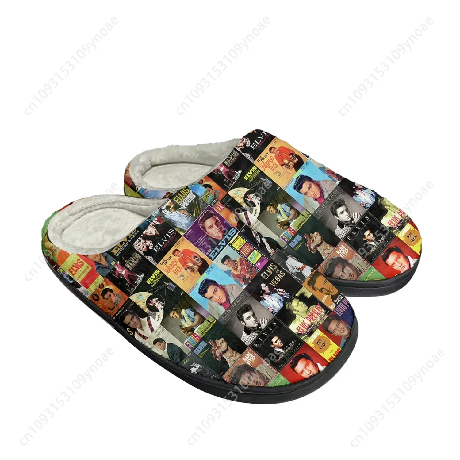 E-Elvis King Hillbilly Cat Home Cotton Custom Slippers Mens Womens Pop Plush Bedroom Keep Warm Shoe Thermal Slipper P-Presley 4