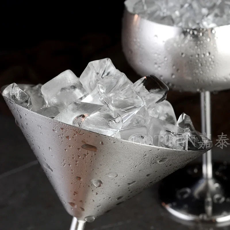 304 stainless steel copper plated single-layer goblet cocktail glass 500 ml wine glass champagne