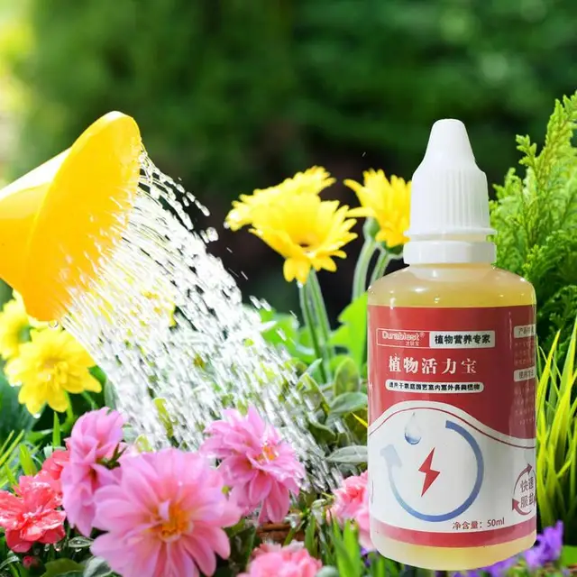 Növénynövekedés -Fokozó Kiegészítő Folyékony Növényi Növekedés Tápanyagoldata Új Növények Növényeket Termesztenek Néhány Virághoz. - Image 4
