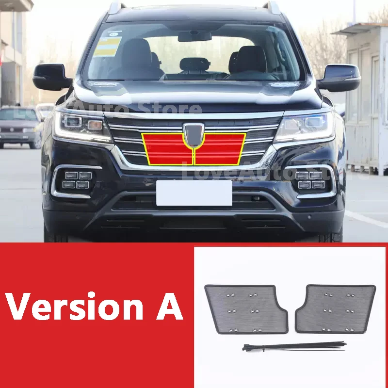 For Mg Roewe Rx8 2018 2019 2020 2021 Car Insect Screening Mesh Golden Steel Front Grille Net Front Insect Screen Accessories