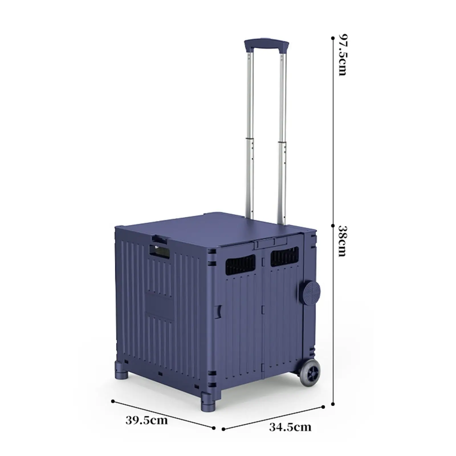 Folding Shopping Cart, Rolling Shopping Cart, Trolley for Office