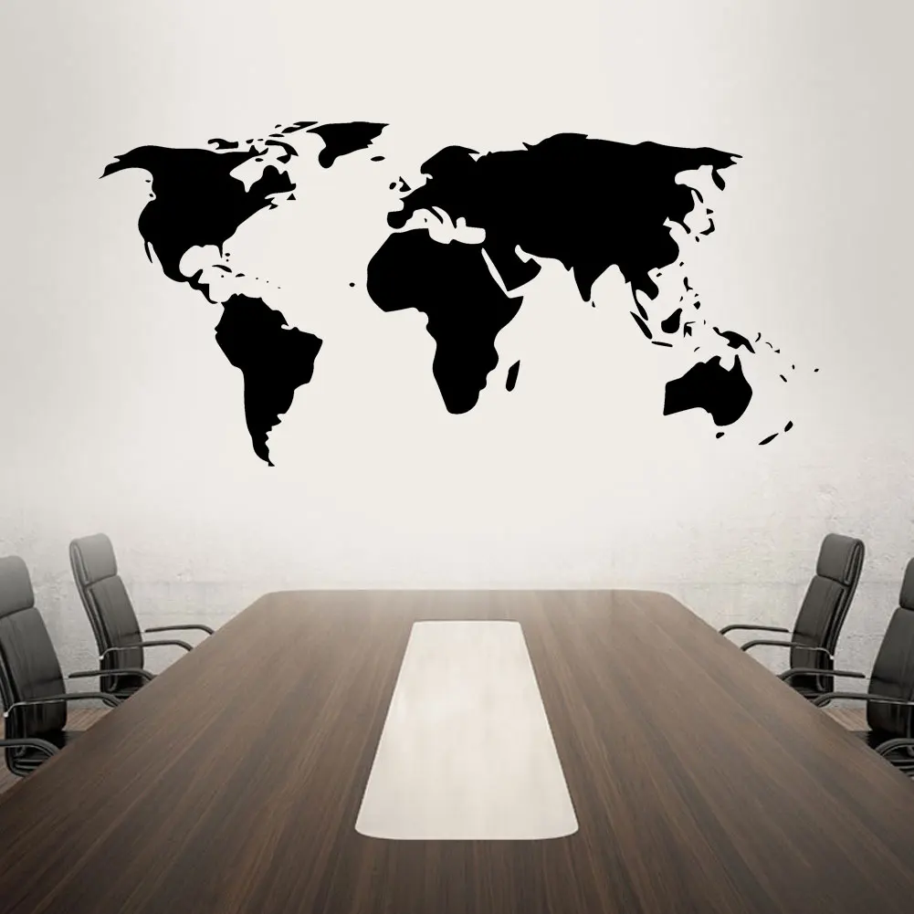 Travel World Map Wall Sticker Vinyl Home Decor Living Room Bedroom