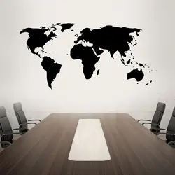 Travel World Map Wall Sticker Vinyl Home Decor Living Room Bedroom Decoration Decals Art Business Office Murals Wallpaper C16