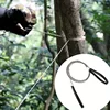 1pc Leather Cover Stainless Steel Wire Saw Wilderness Survival Outdoor Camping Hike Mini Hand Pulled Rope Saw Survival Equipment 1