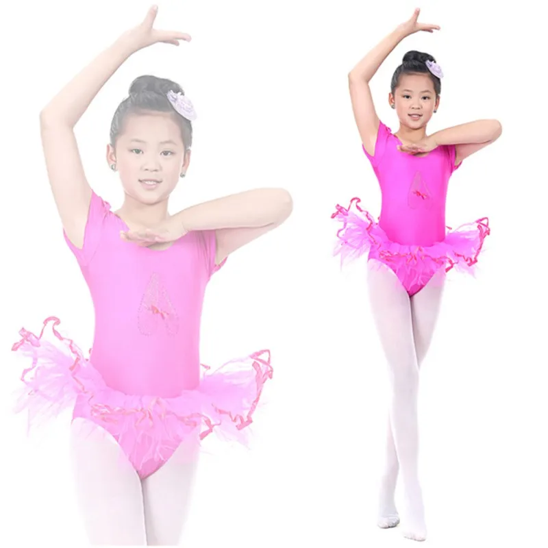 

Girls Ballet Dress Children Ballerina Tutu Kids Ballet Costumes For Girl Dance Leotard Short Sleeved Dancewear