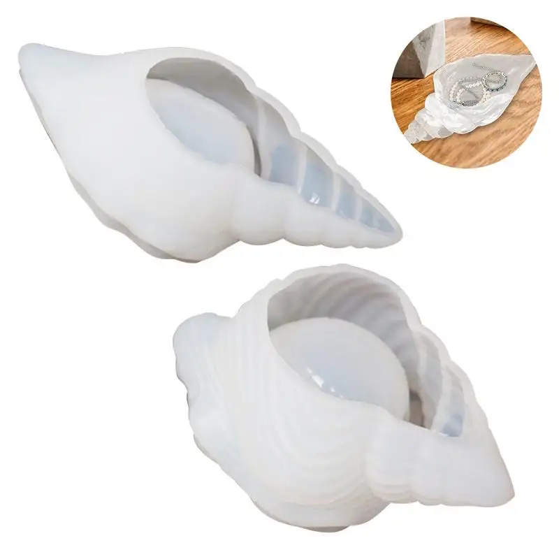 

Silicone Conch Shell Mold Creative Conch Shell Resin Molds Sea Snail Epoxy Resin Casting Mold For Making Jewelry Tray Dishes