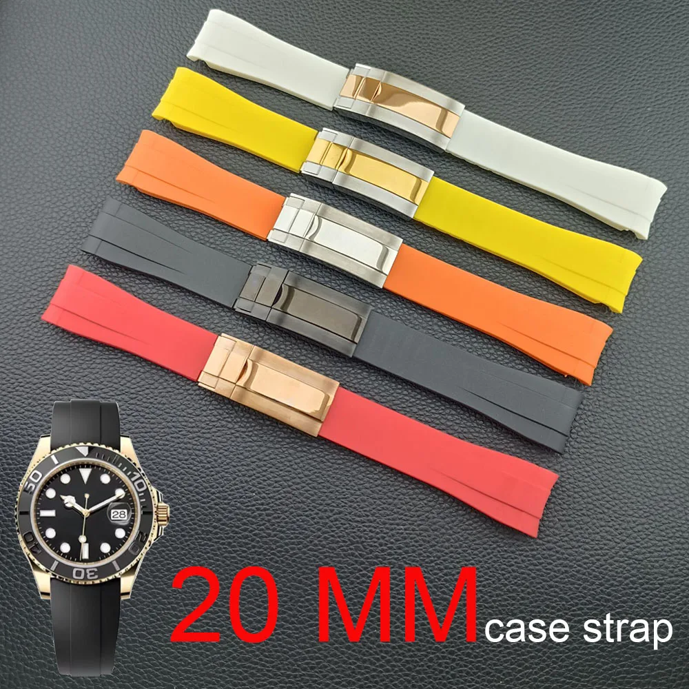 High-Quality 20mm Rubber Strap with Stainless Steel Buckle