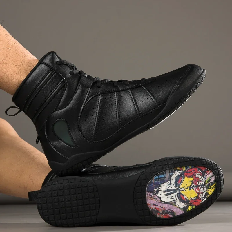 Wear Resistant Anti-slip Gym Folding Boxing Training Boots Professional Breathable Men and Women Wrestling Shoes