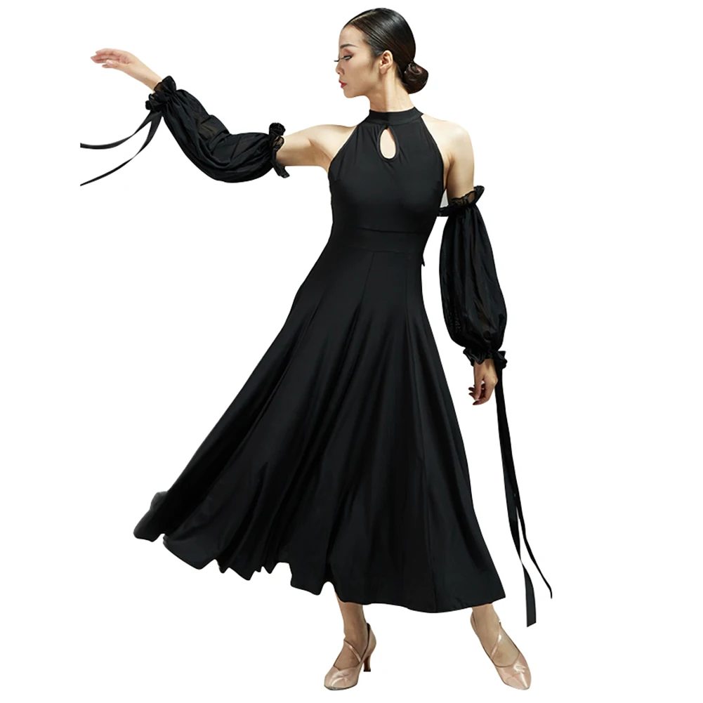 

Waltz Ballroom Dresses Standard Modern Dance Performance Costumes Women Sexy Evening Party Gown Flamenco Long Skirt