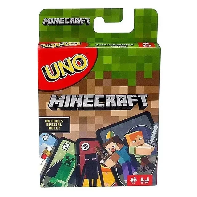 10styles UNO Minecraft Solitaire Multiplayer Entertainment Card Game Super Fun Parent-Child Interaction Puzzle Poker 3