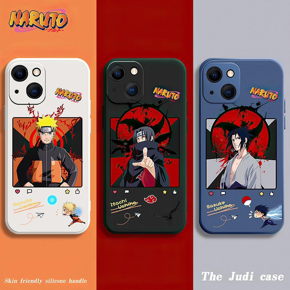 Чехол для телефона NARUTO iPhone 11 12 13 Pro MAX Mini 6 6S 7 8 Plus X SR XS SE 2020 5 мягкий силиконовый чехол