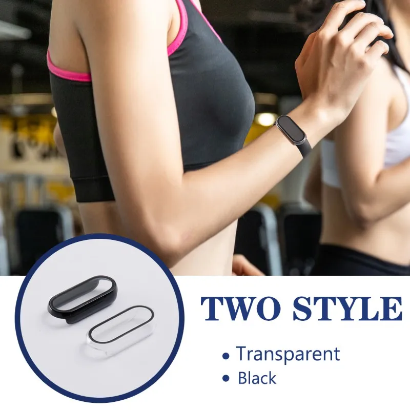 2in1 Screen Protector Case+3D Film for Xiaomi Mi Band 7 6 5 4 3 PC Full Cover Protective Shockproof Frame Cover for Miband 7 NFC