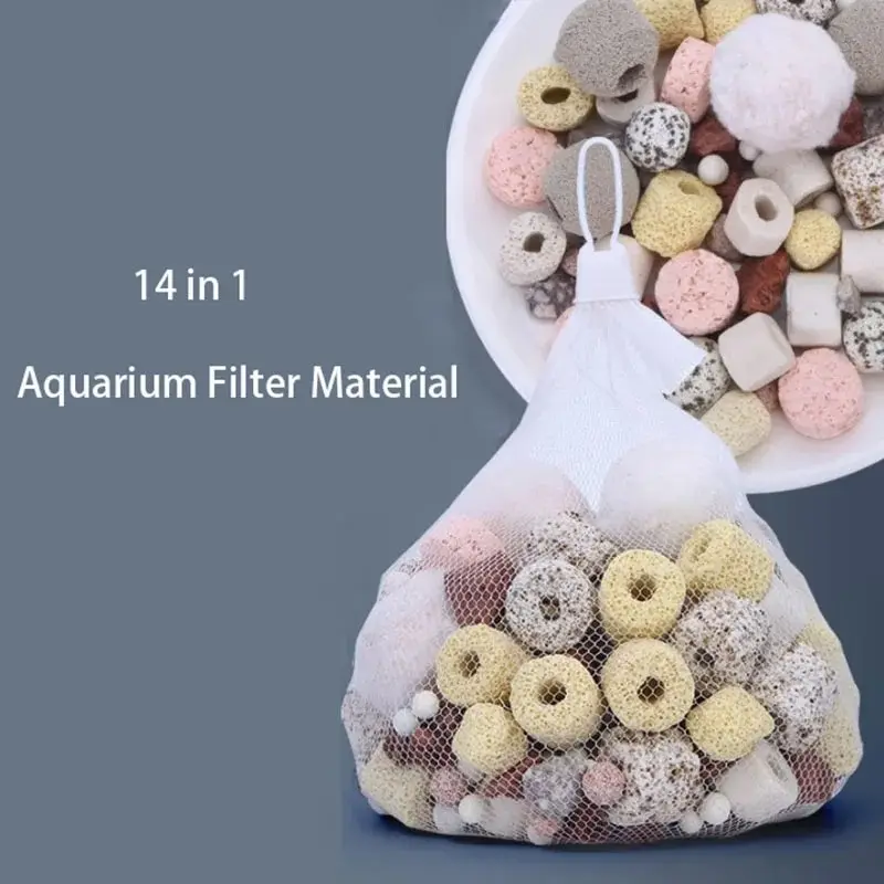 300g Aquarium Filter Media Activated Carbon Ceramic Ring Biological Ball Fish Tank External Internal Filter With Free Bag Pecera fish tank water purifier