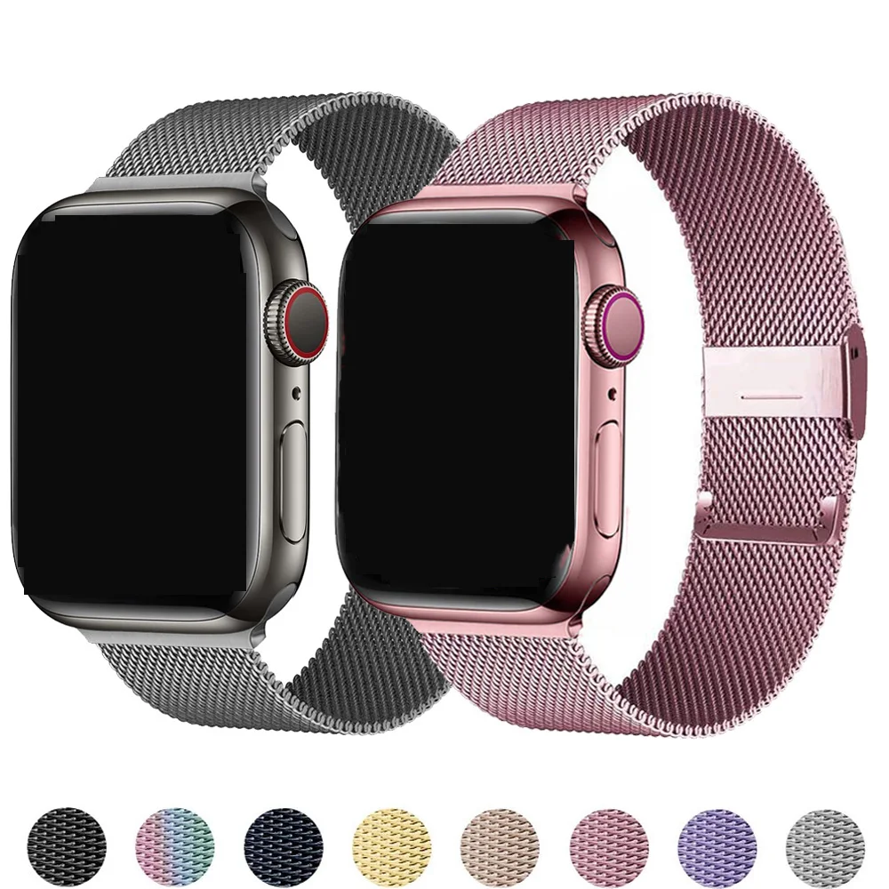 

Металлический ремешок для Apple watch Band 44 мм 40 мм 45 мм 41 мм 42 мм 38 мм, браслет из нержавеющей стали для iWatch Series 3 4 5 6 se 7