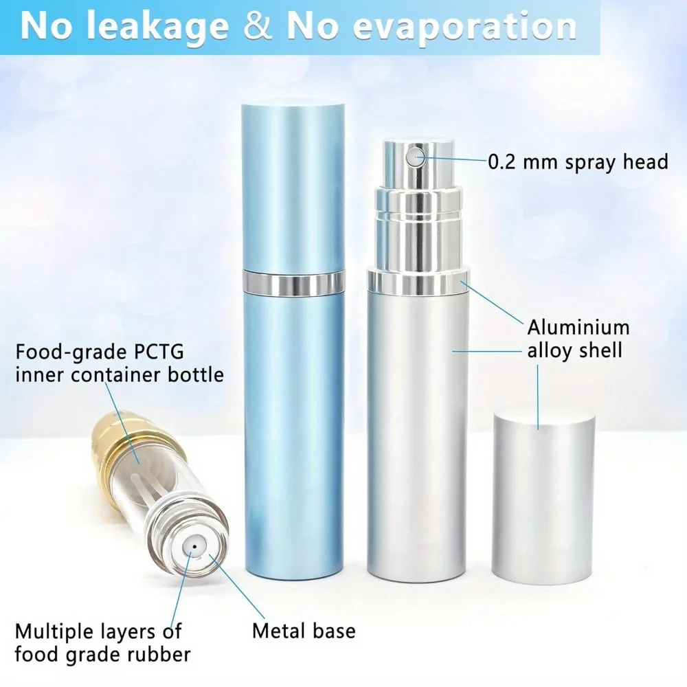 Refillable Perfume Spray Travel Bottle 3-piece Set 5ml Leak-proof Luxury Travel Perfume Bottle, Portable Sprayer