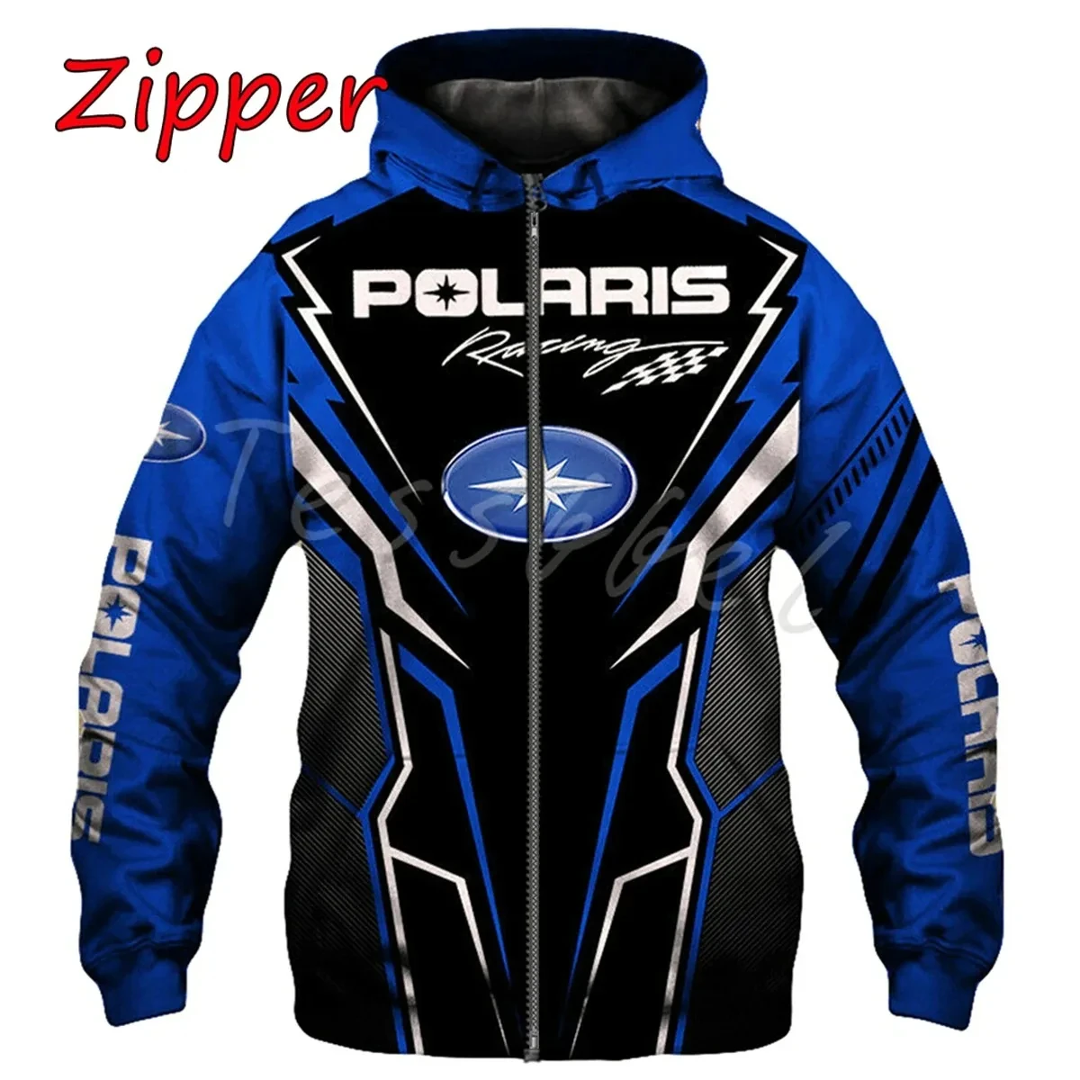 

Autumn/Winter 2023 Polaris Racing Rzr Snowmobile Fashion Casual Zipper Hoodie Hot selling Men's and Women's Hooded Jacket