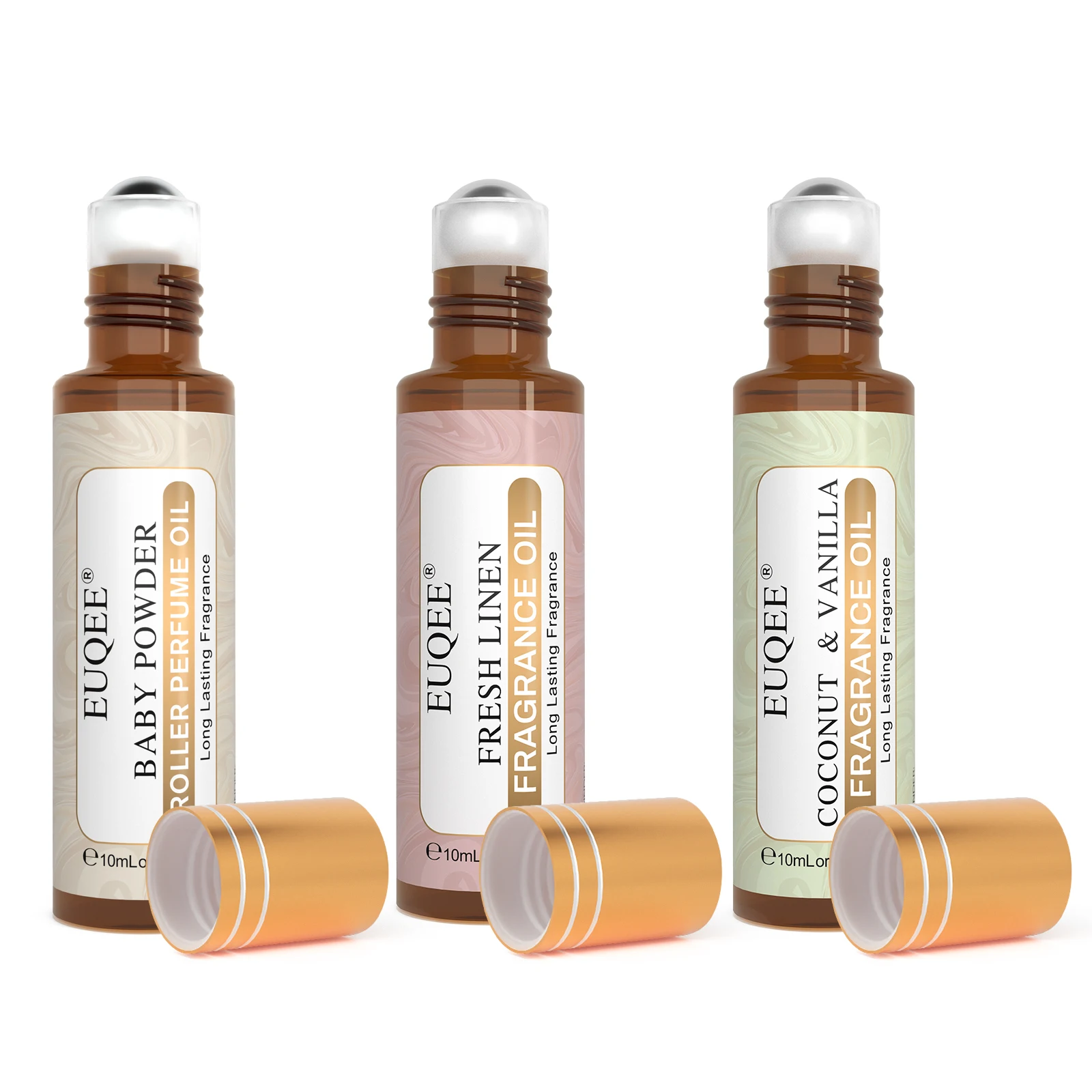 EUQEE 3 Bottles Fragrance Oil Set For Diffuser Candle Making DIY Perfume -10ml Coconut Vanilla,Baby Powder,Fresh Linen Aroma Oil EUQEE 3 Bottles Fragrance Oil Set For Diffuser Candle Making DIY Perfume -10ml Coconut Vanilla,Baby Powder,Fresh Linen Aroma Oil