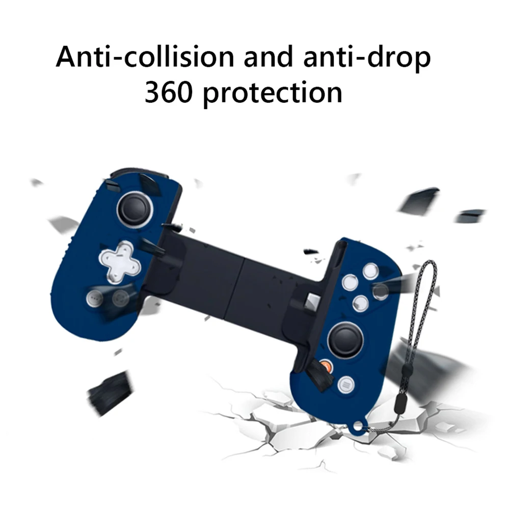 Protective Anti-Slip Silicone Grip Case with Lanyard for Mobile Gaming Controller