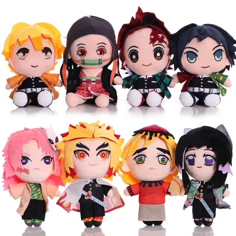 15-22CM Demon Slayer Manga Characters Kimetsu No Yaiba Tanjirou Nezuko Plush Stuffed Toy Devil\'s Blade Anime Dolls Kids Gift