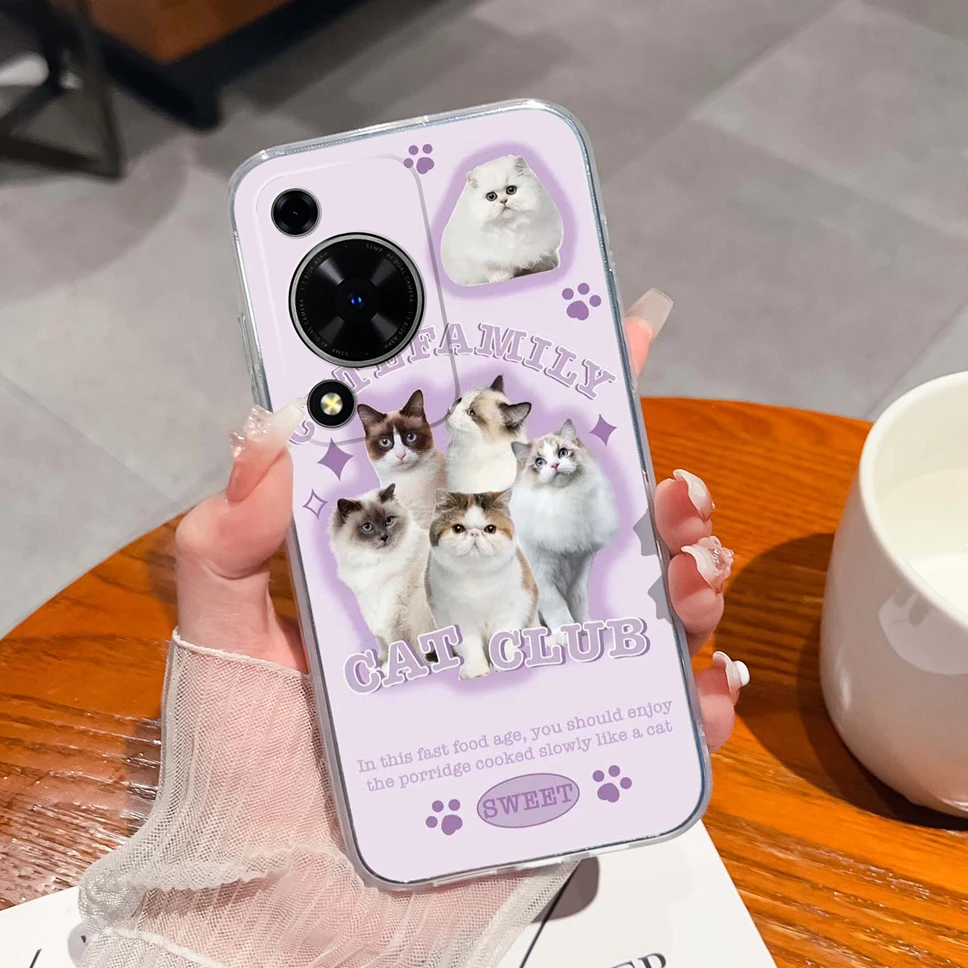 Cool Sweet Style Transparent TPU Silicone Protective Back Cover Case