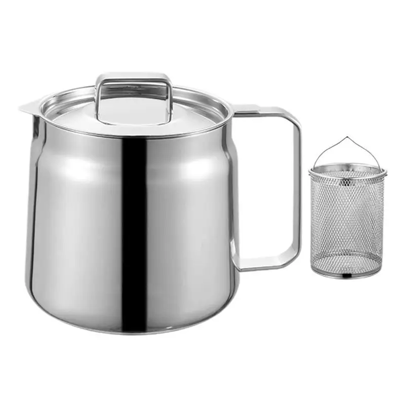 

1 шт., горшок для масла из нержавеющей стали с фильтром