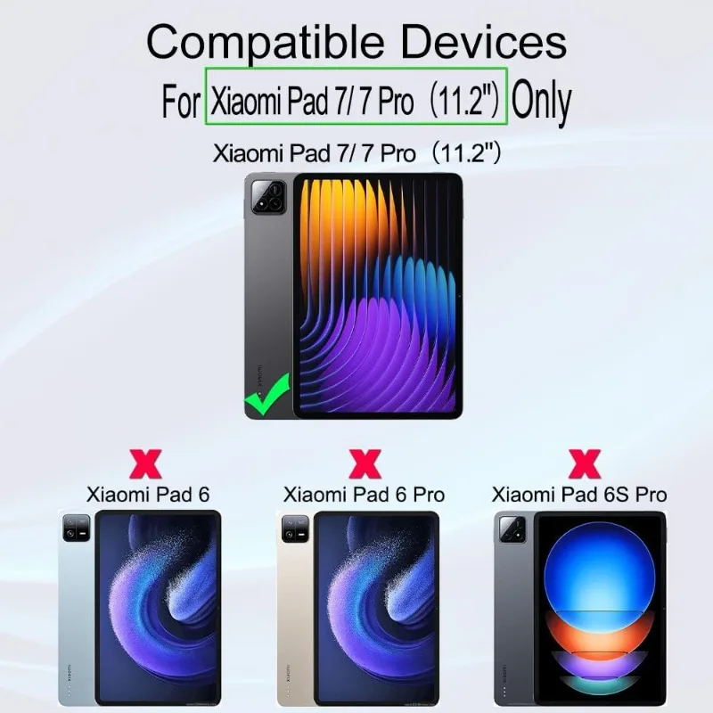 Gerutek Cover per Xiaomi Pad 7 / Pad 7 Pro 11.2 Pollici 2024, Custodia Robusta in Silicone Antiurto con Cavalletto Girevole 360 e Cinghia a Mano/Spalla/Portapenne per Xiaomi Pad 7 Cover, Nero