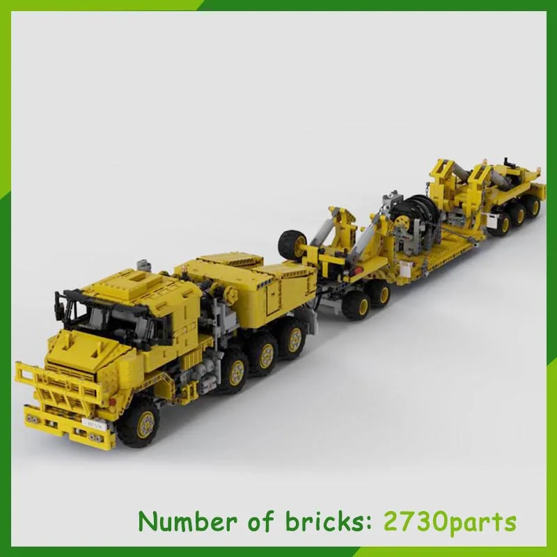 

Building Block GBC Oshkosh M1070 Civil-Version Tractor with Heavy Duty Trailer Model DIY Bricks Technology Assembly Toys For Kid