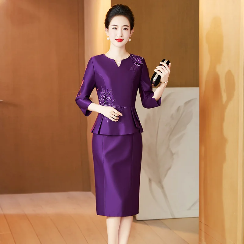 Yourqipao Chinese Mother Of The Bride Cheongsams Dress Women Wedding Guest Prom Party Dresses Cocktail Gowns Plus Size Skirt