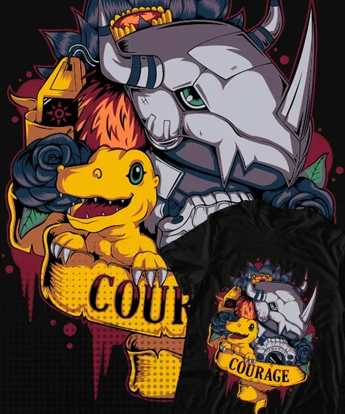 

Унисекс Digimon Agumon & wargraymon