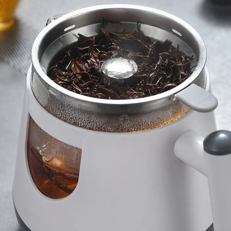 DMWD Steam Spray Teapots 0.8L Electric Kettle Glass Water Heating Kettle Smart Thermo Pot Coffee Water Boiler Tea Infuser 220V