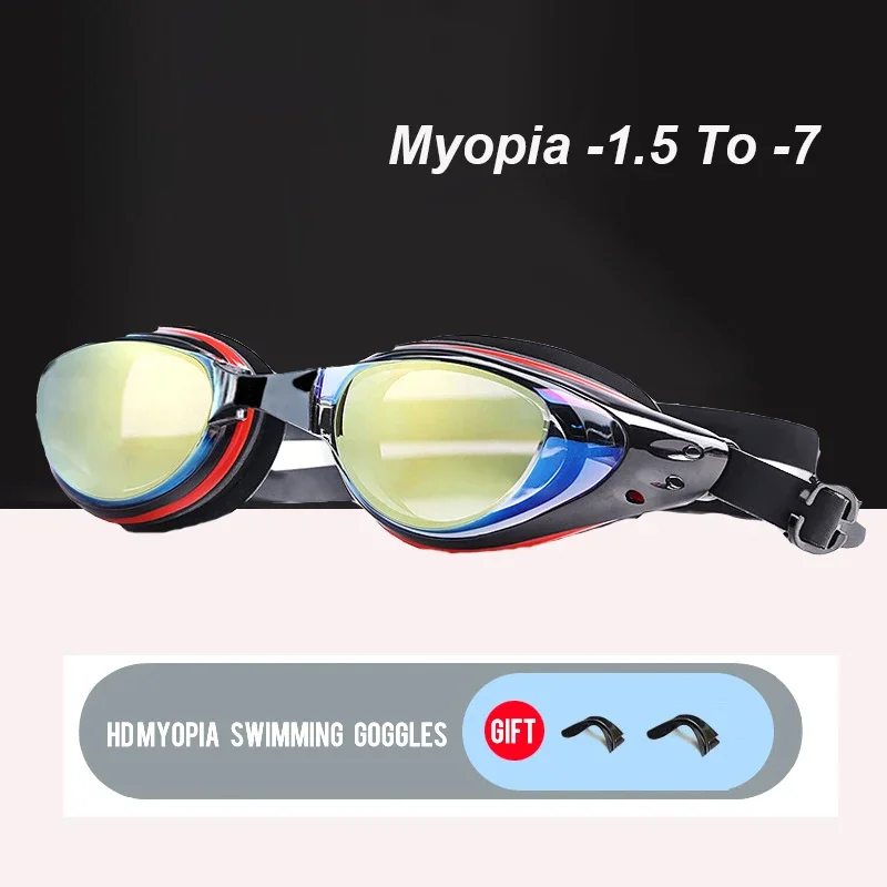 Lunettes de natation correctrices myopie -1.5 à -7 adulte unisexe avec verres HD ou électrochromiques