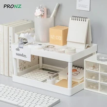 

Multifunctional Shelves Double-layer Storage Shelf Desktop Storage Rack Plastic Desk Shelves Cosmetic Sundries Organizer Storage