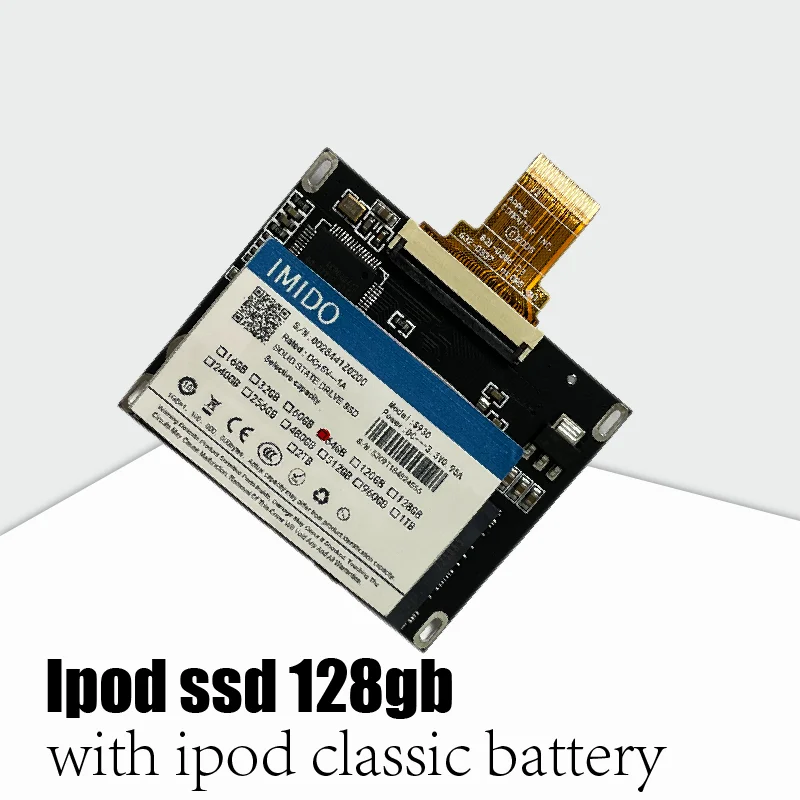 Kit De Atualização Ipod Classic Ssd 128gb Incluído Peças Tampa
