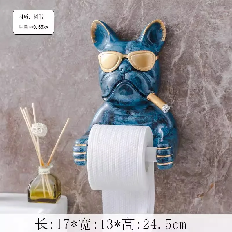 Gray Dog Toilet Paper Holder Toilet Hygiene Resin Tray Free Punch Hand  Tissue Box Household Paper Towel Holder Reel Spool Device - Paper Holders -  AliExpress